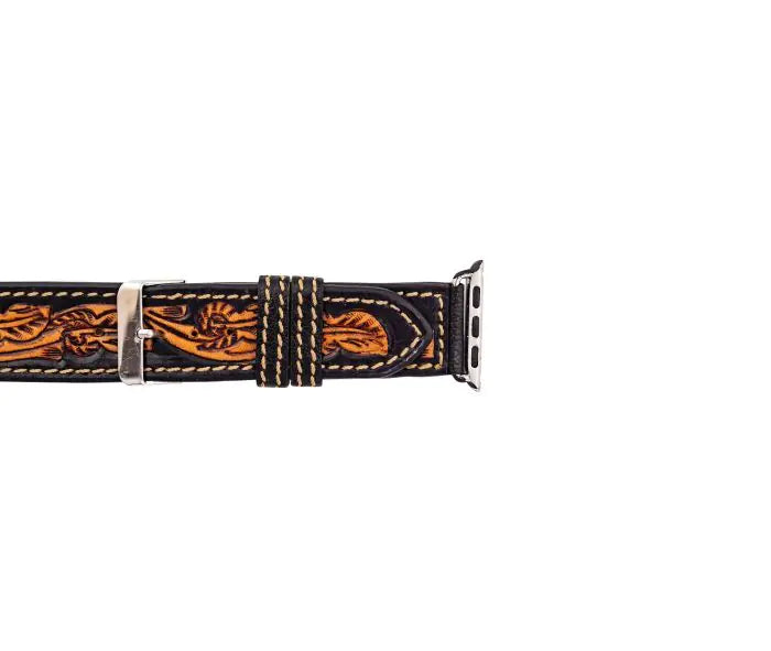 Eagle Mesa Hand-Tooled Leather Watchband