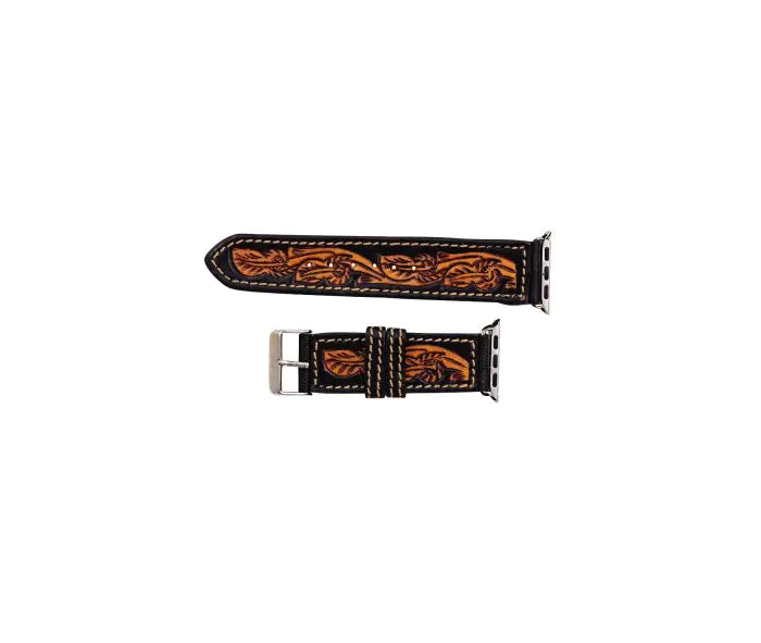 Eagle Mesa Hand-Tooled Leather Watchband