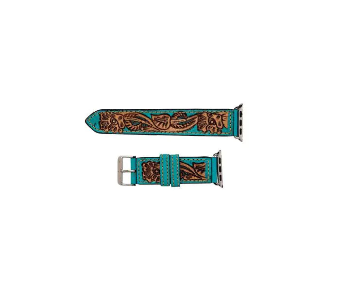 Open Sky Hand Tooled Leather Watchband 38mm/40mm