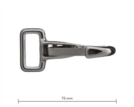 Snap Fixed Square Eye Flat Spring 25mm Nickle Plate 75mm Long