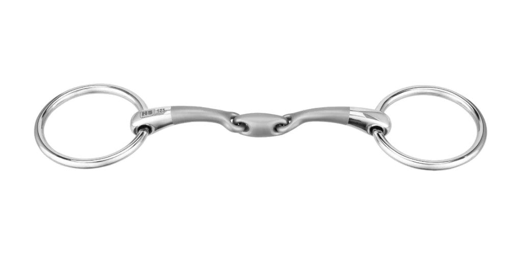 Sprenger SATINOX Bradoon 12mm Stainless Steel Double Joint 55mm Rings