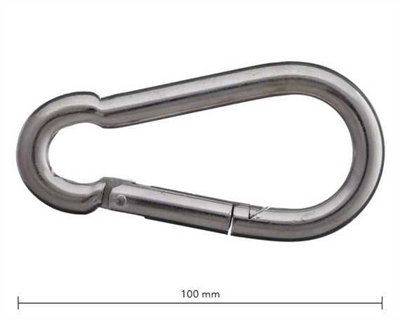 Springhook 100mm Nickel Plate