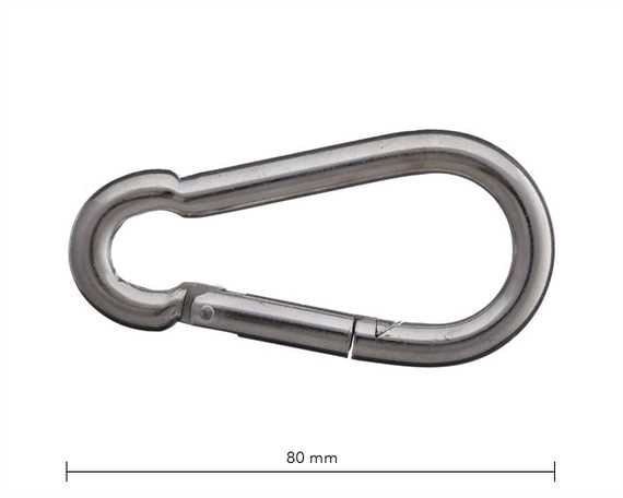 Springhook 80mm Nickel Plate