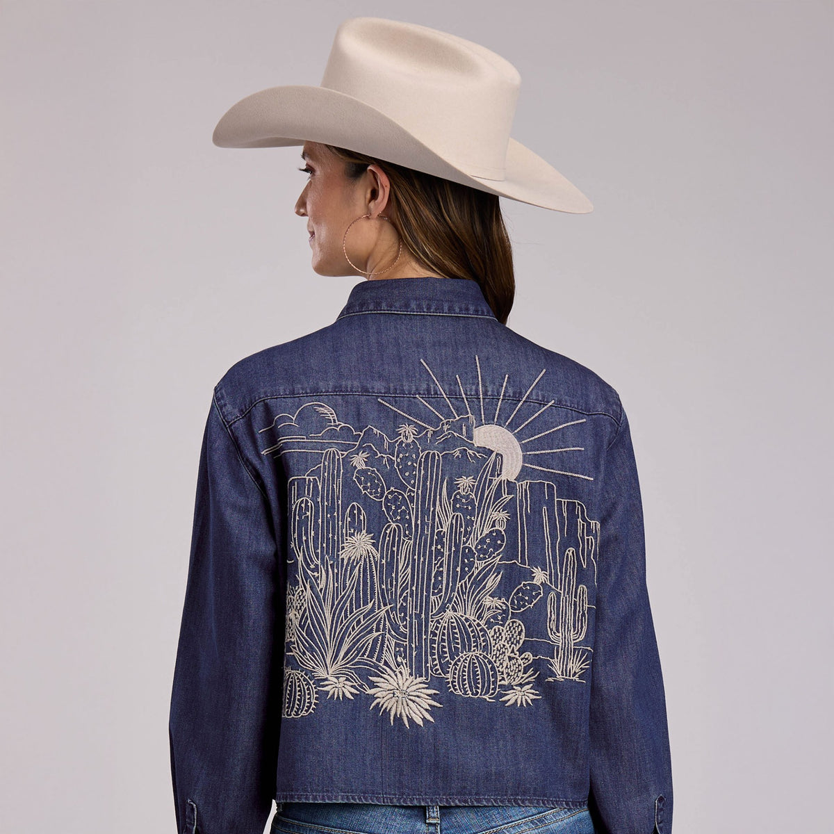Stetson Wmns Collection LS Shirt Solid Blue