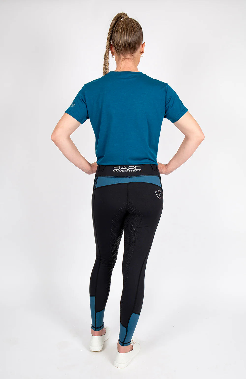 Bare Youth Performance Riding Tights - Teal Glamour