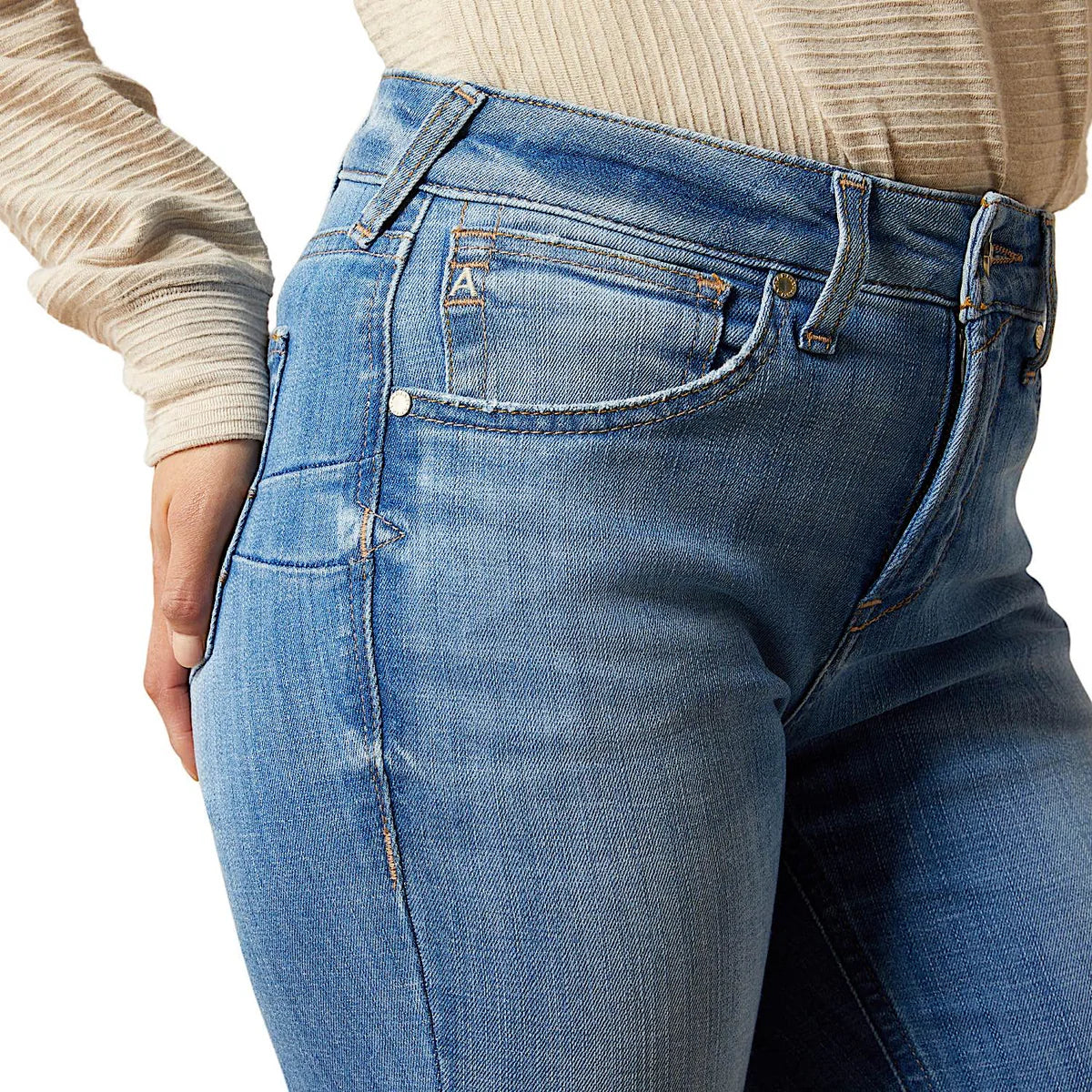 Ariat Wms High Rise Boot Cut Camellia Glendale