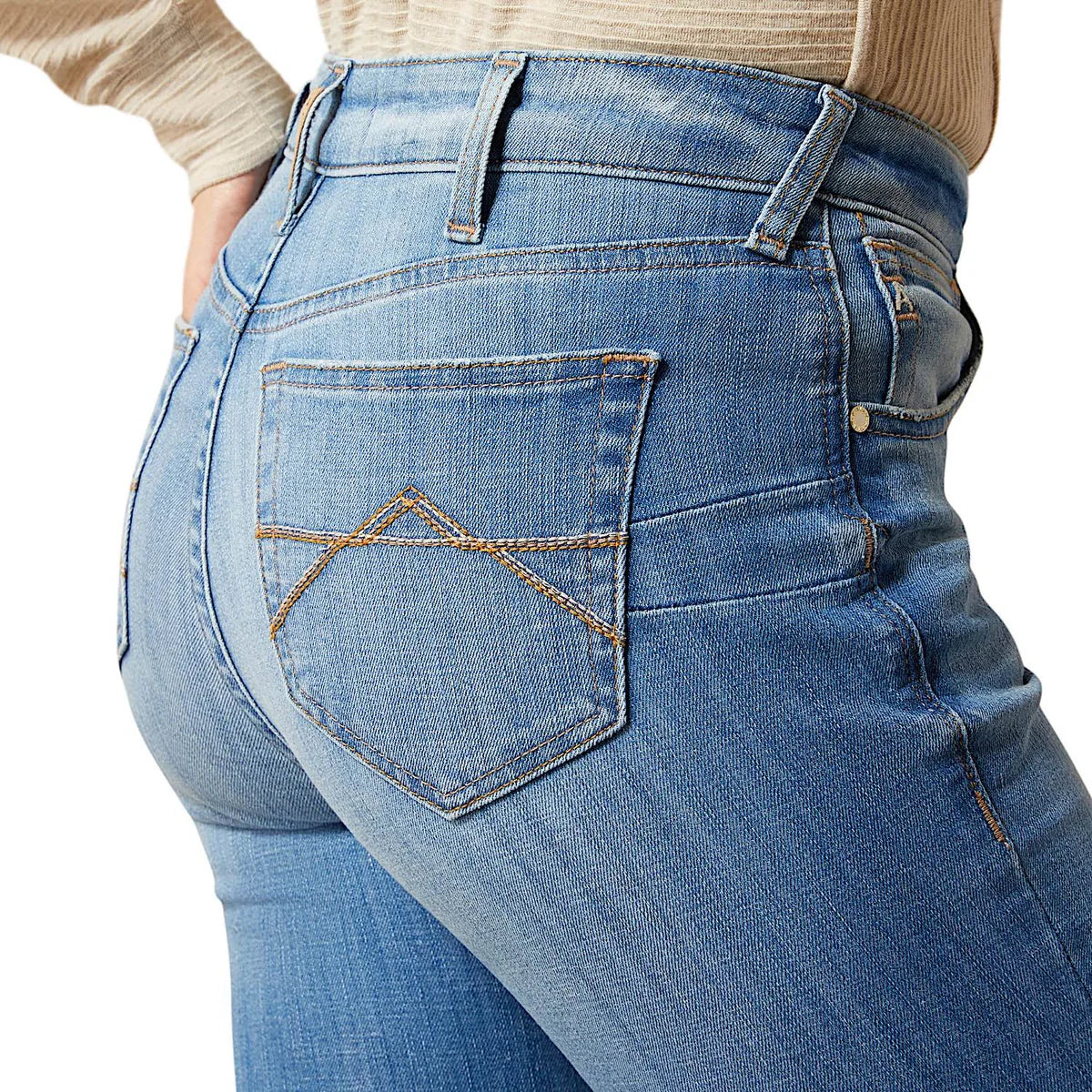 Ariat Wms High Rise Boot Cut Camellia Glendale