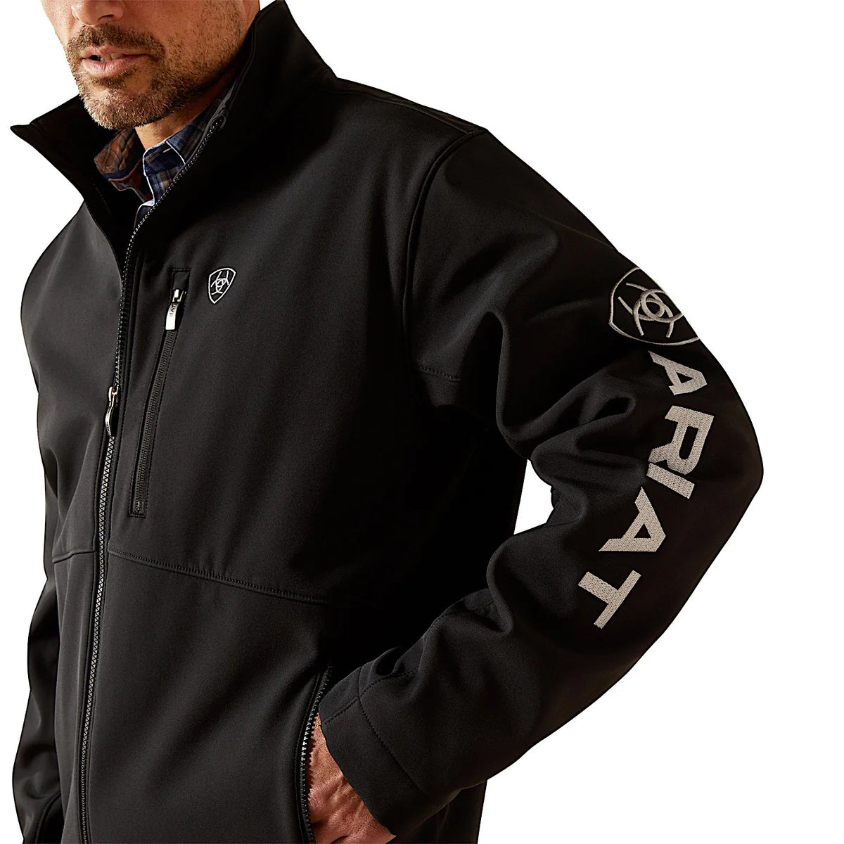 Ariat Mns Logo Softshell Jacket Black- Winter 26