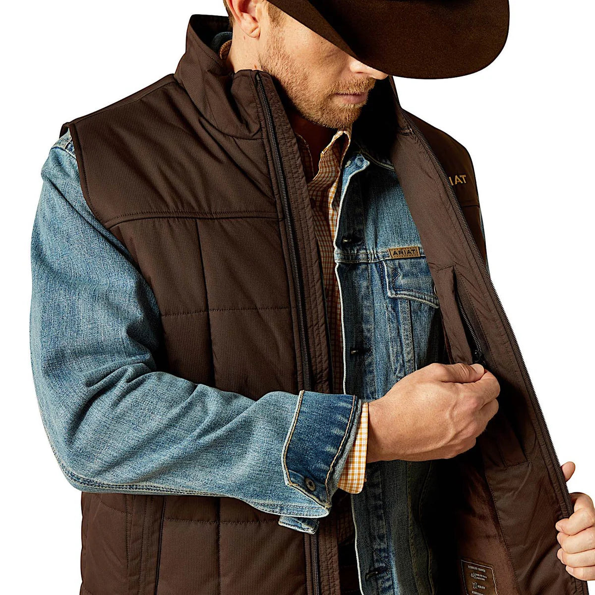 Ariat Mns Crius Insulated Vest Brown - Winter 26