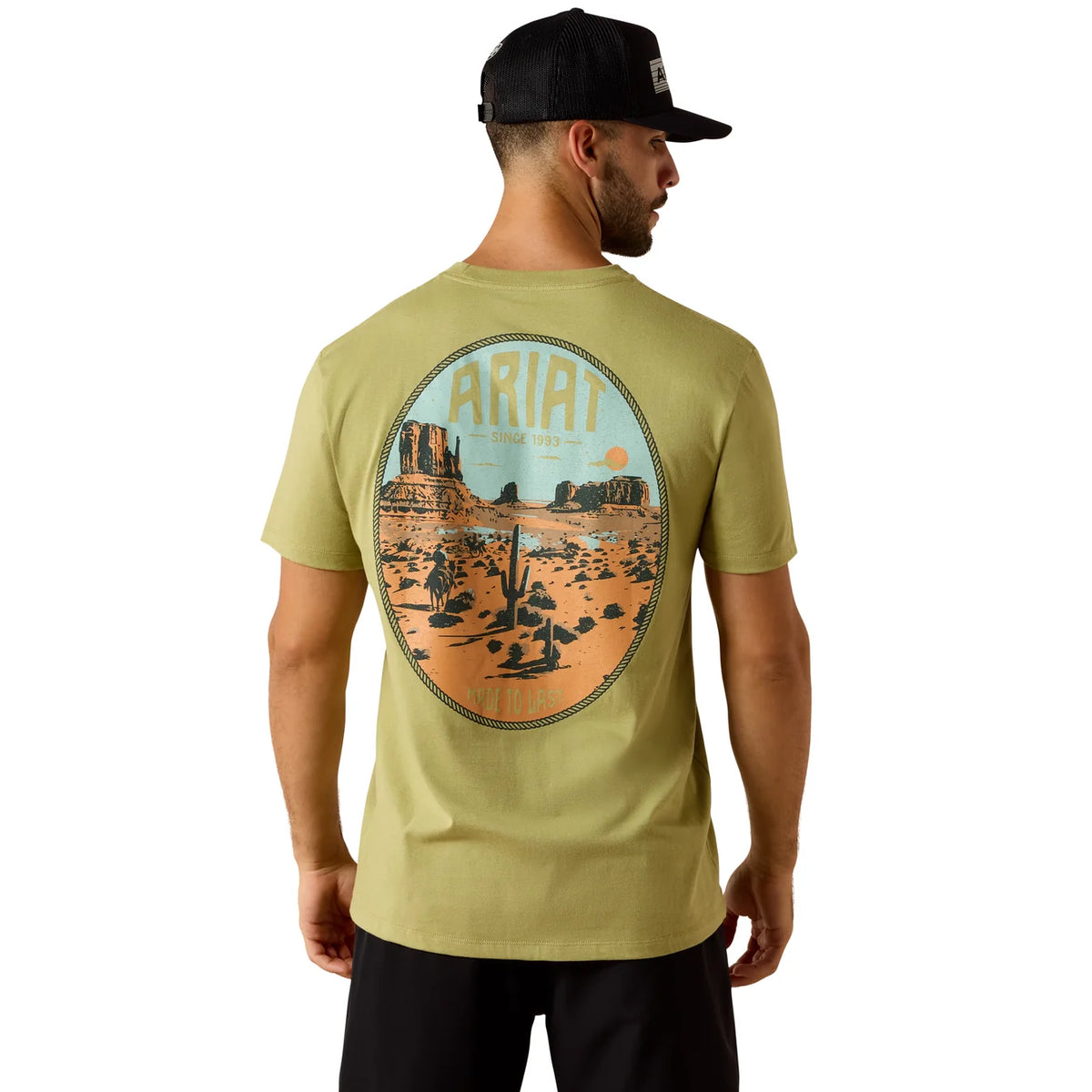Ariat Mns Horse Without Name SS Tee Tent Green