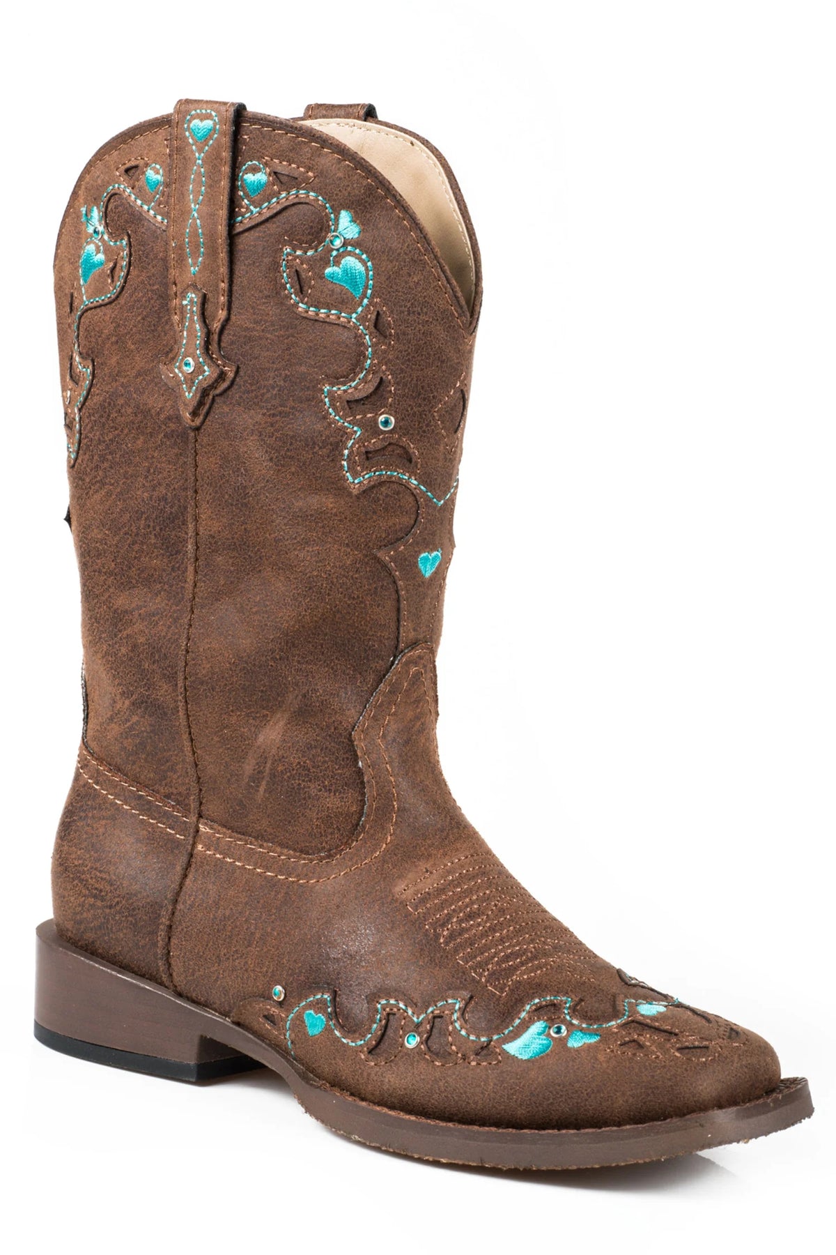 Roper Little Kids Hearts Brown - Winter Clearance - Saddleworld Ipswich