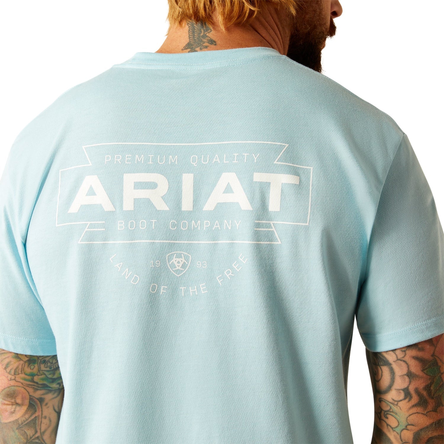 Ariat Mns Southwest Simple SS Tee Sky Blue Heather