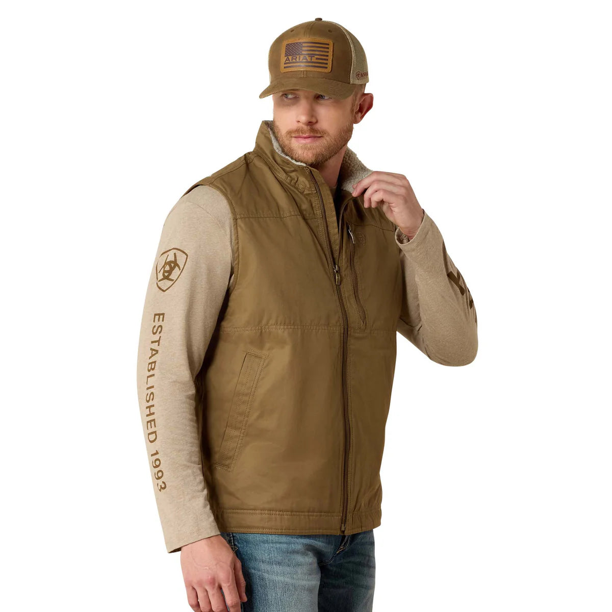 Ariat Mns Grizzly Canvas Vest Cub
