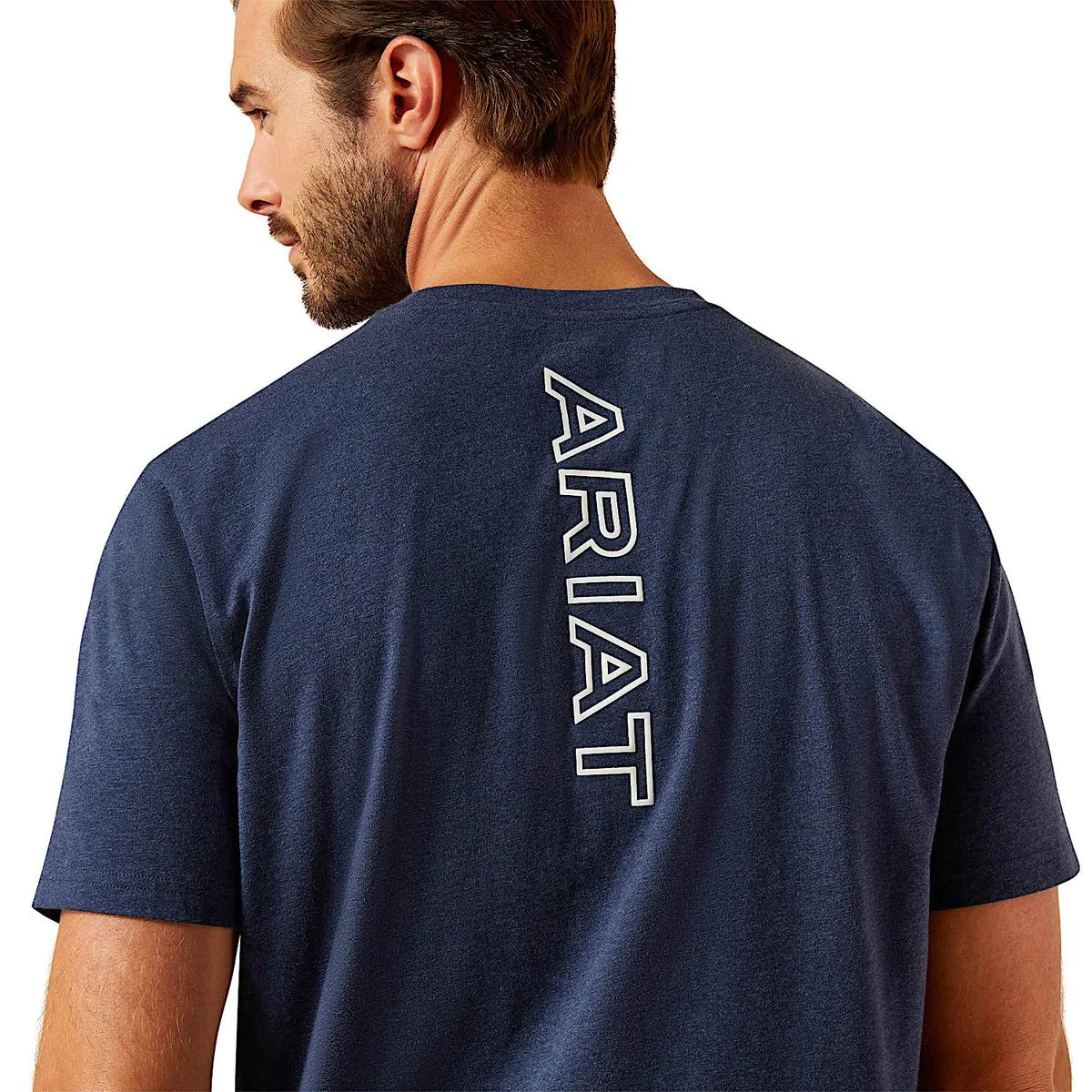 Ariat Mns BV Logo Tee Navy Heather