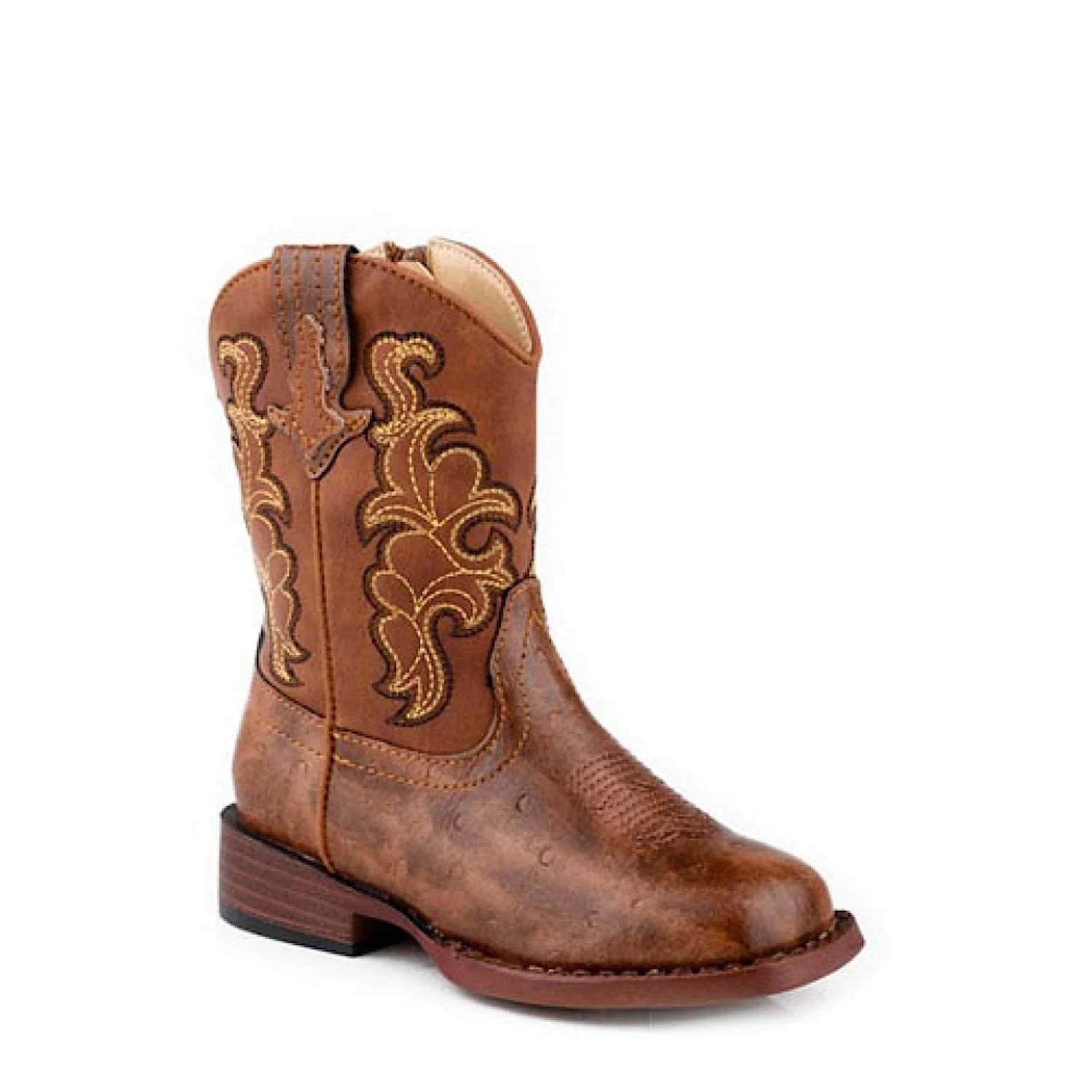 Roper Tod Quills Cognac Ostrich Print/Cognac