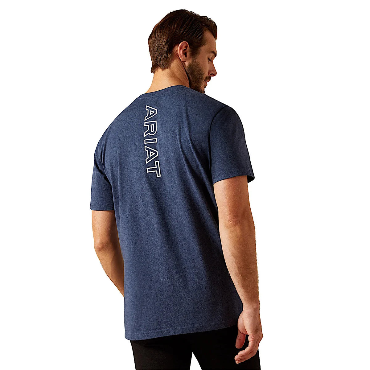 Ariat Mns BV Logo Tee Navy Heather