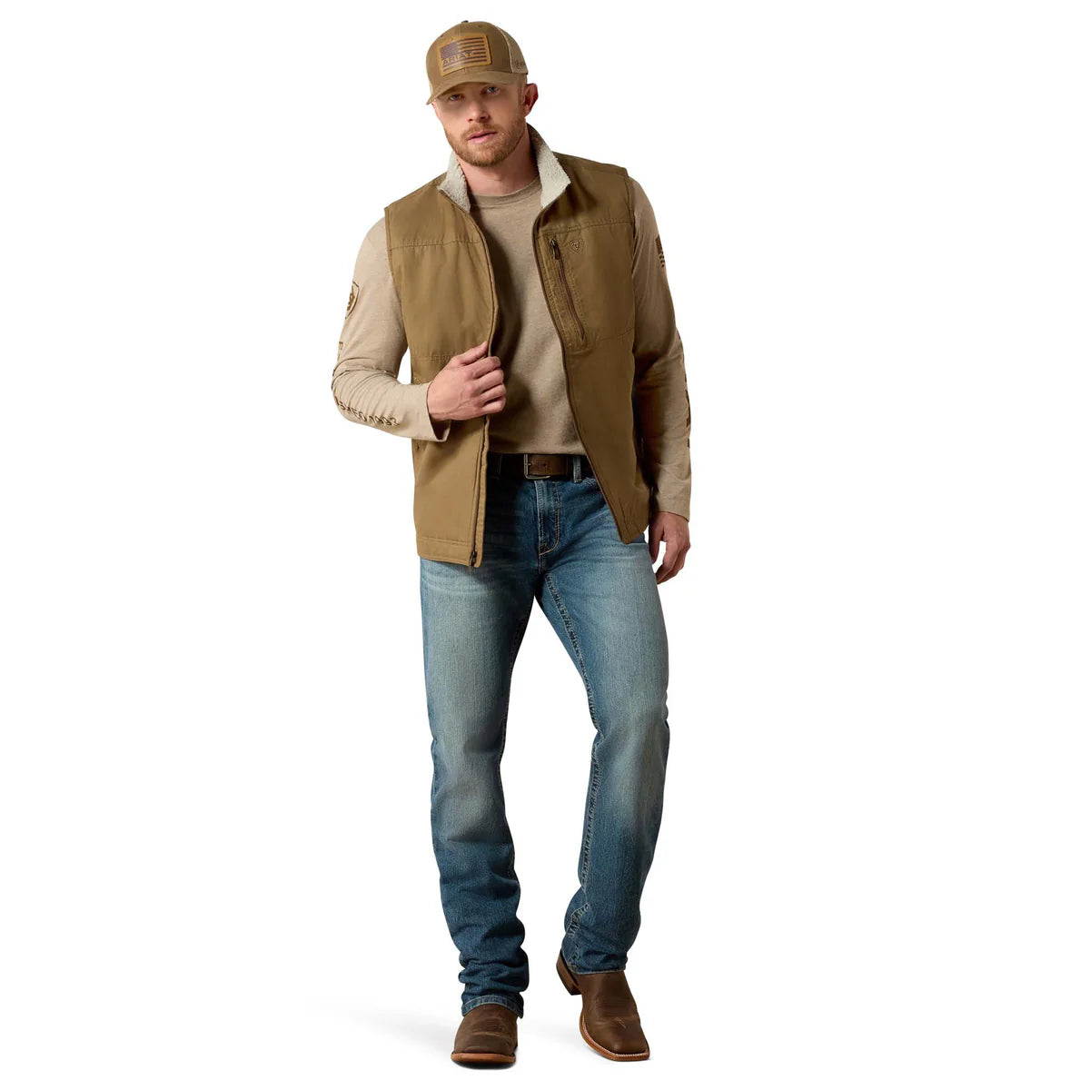 Ariat Mns Grizzly Canvas Vest Cub