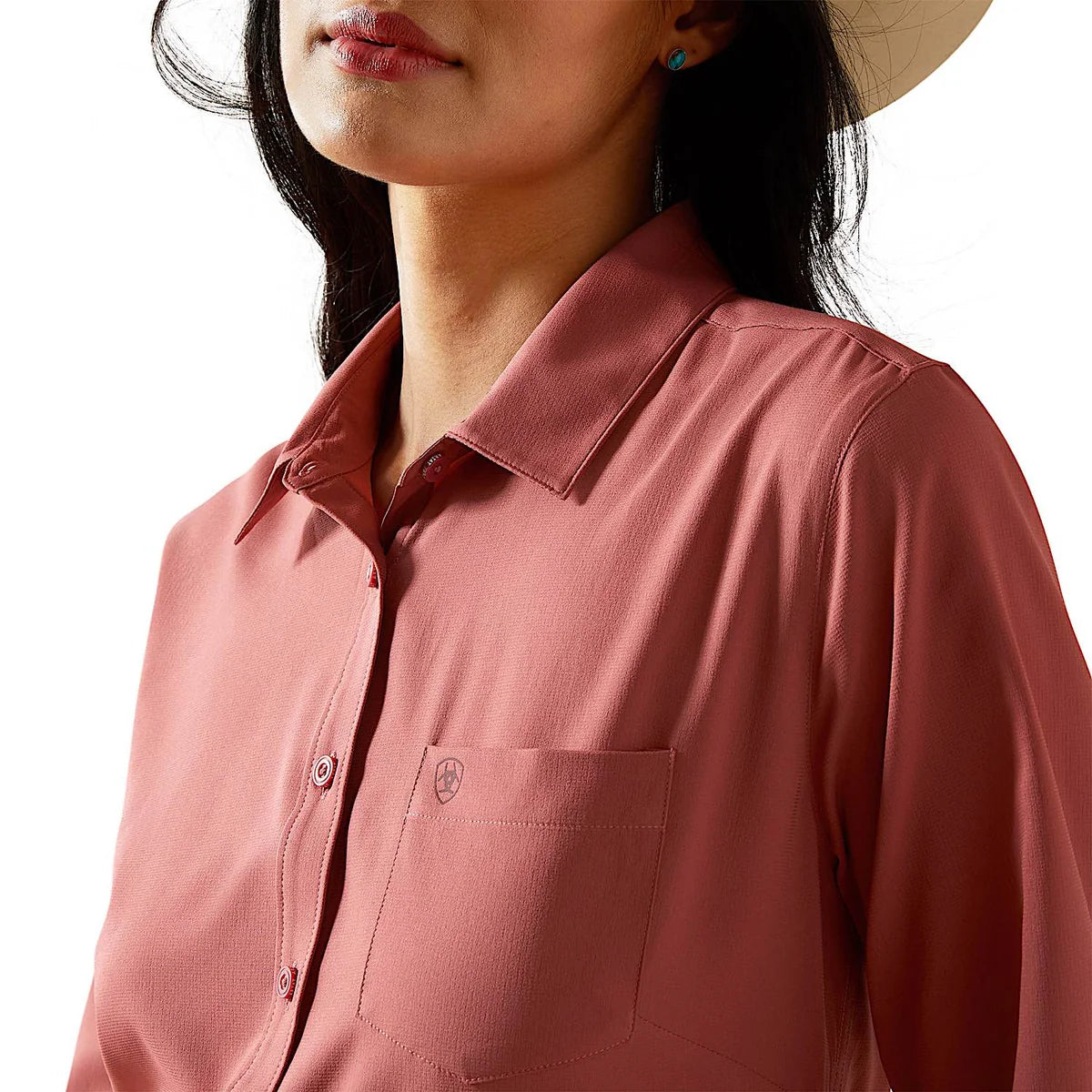 Ariat Wms Team Kirby Pro LS Shirt Mauvewood