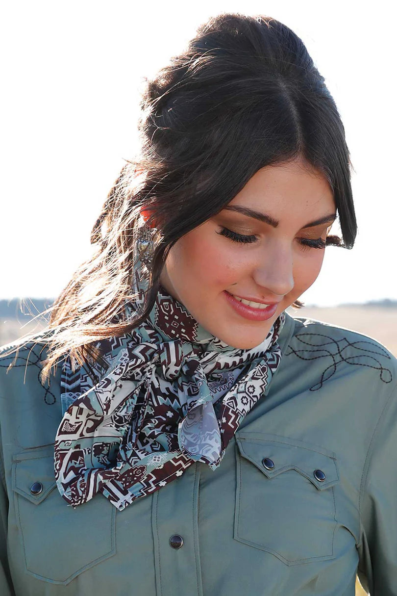 Cruel Denim Wild Rag Green Print