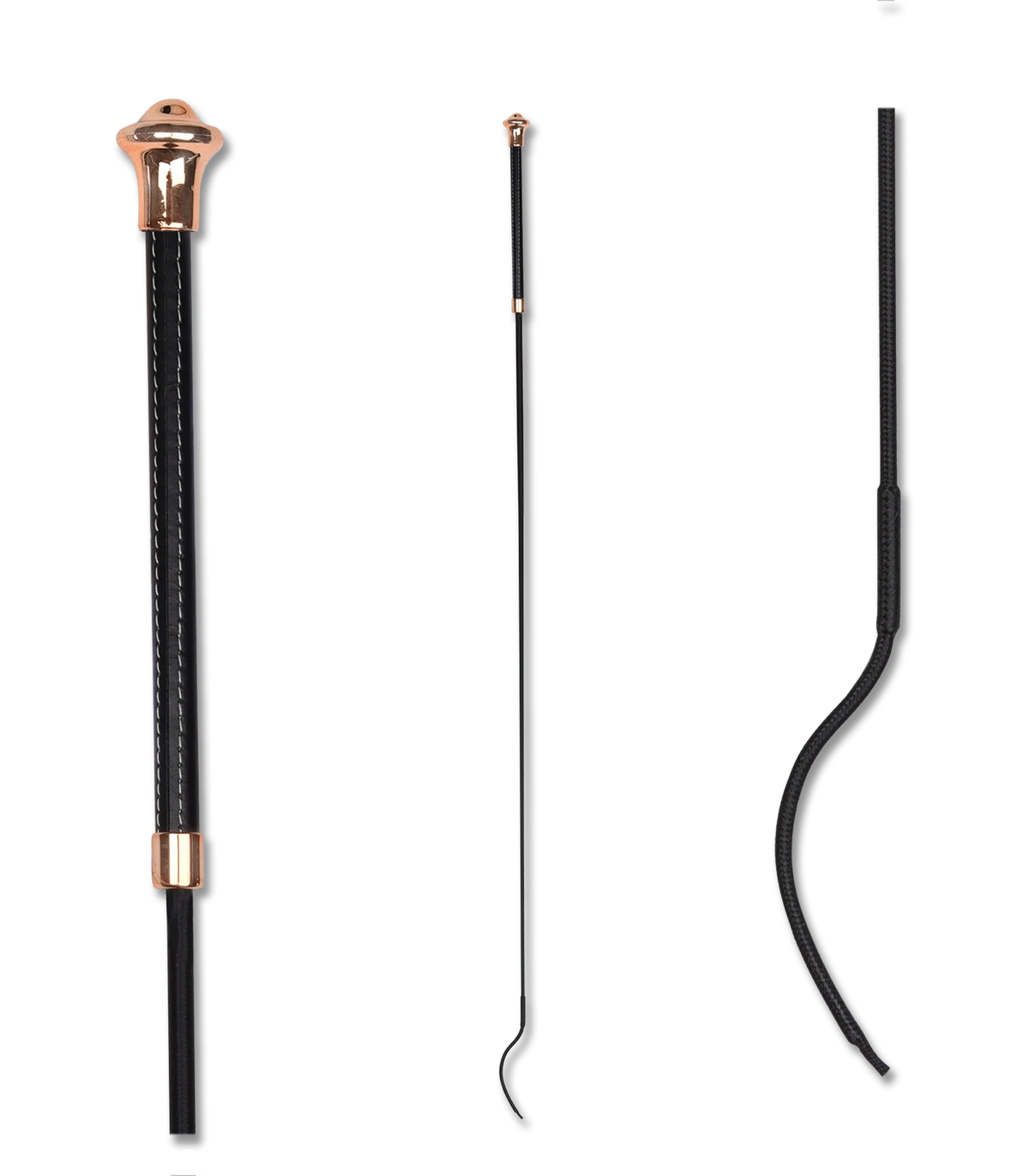 Waldhausen Dressage Whip Noblesse Black Rose Gold