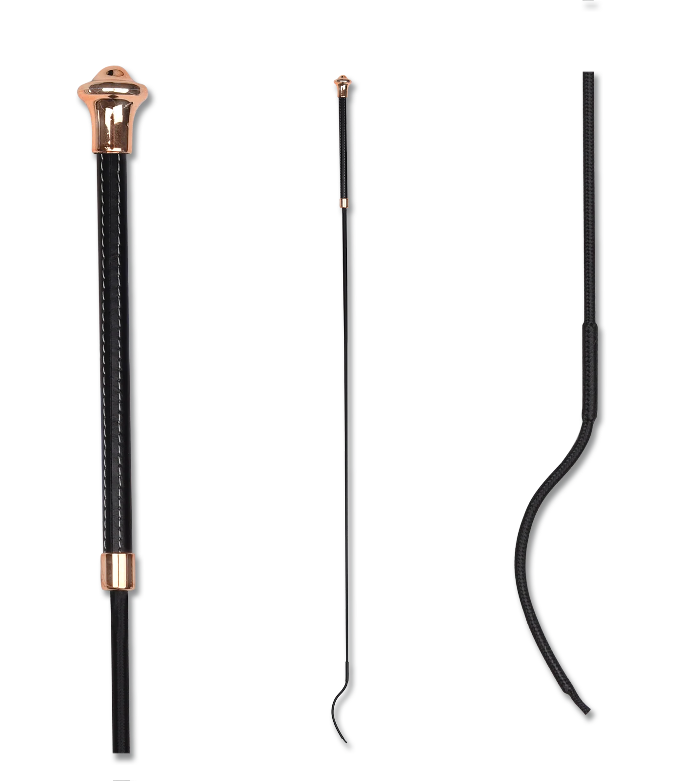 Waldhausen Dressage Whip Noblesse Black Rose Gold