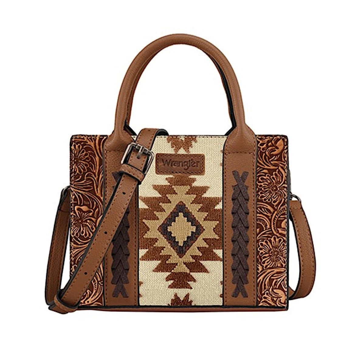 Wrangler Aztec Tooled Crossbody Bag - Black Friday Sales