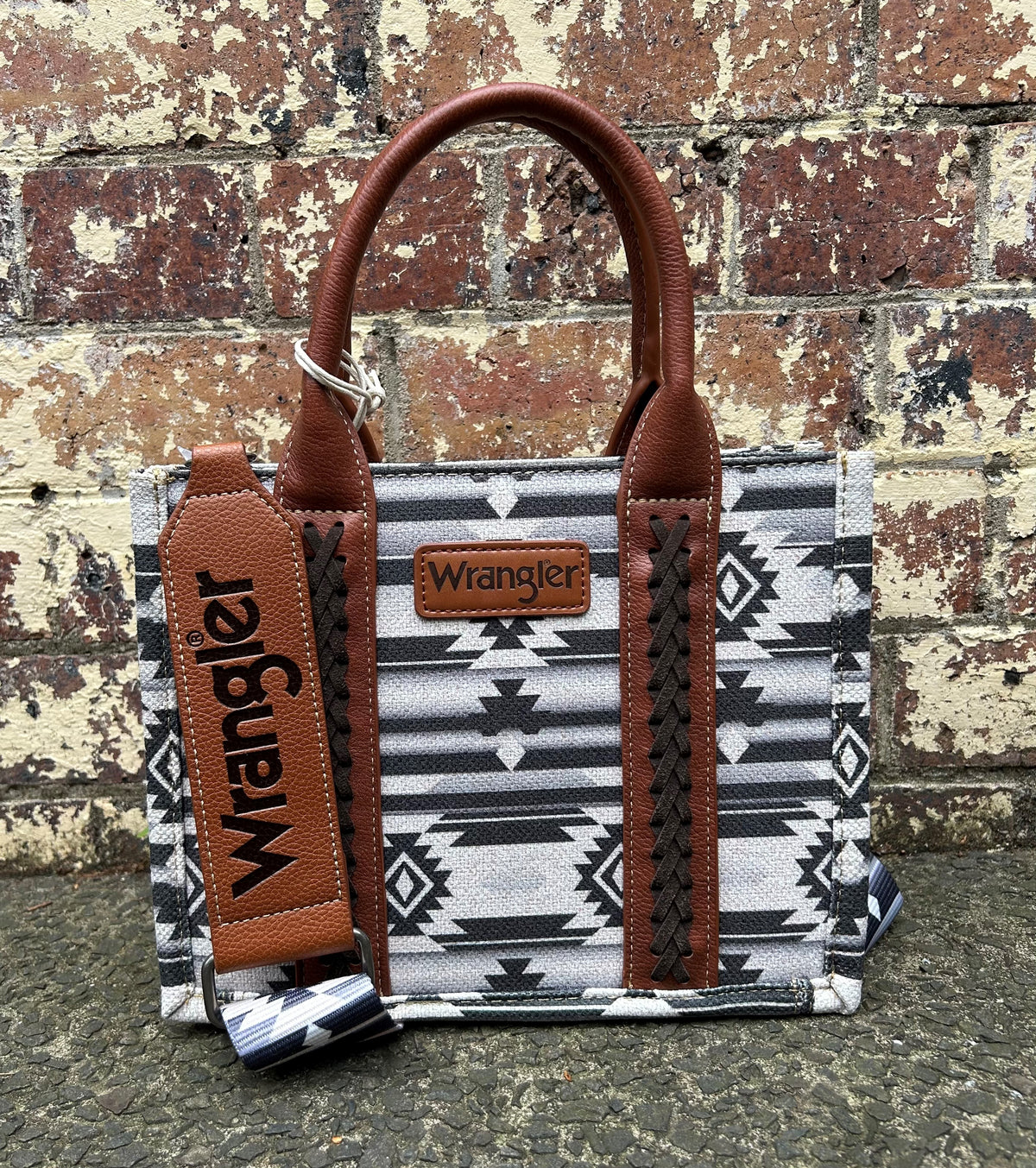 2023 Fall New Viral Wrangler Aztec Southwestern Dual Sided Print Canvas  Tote/Crossbody Bag Collection – Cowgirl Wear