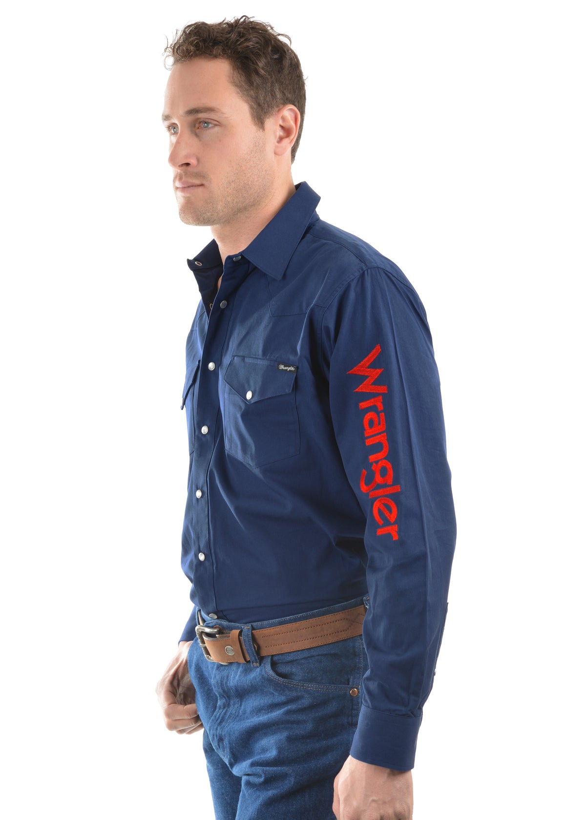 Wrangler Logo Rodeo LS Drill Shirt