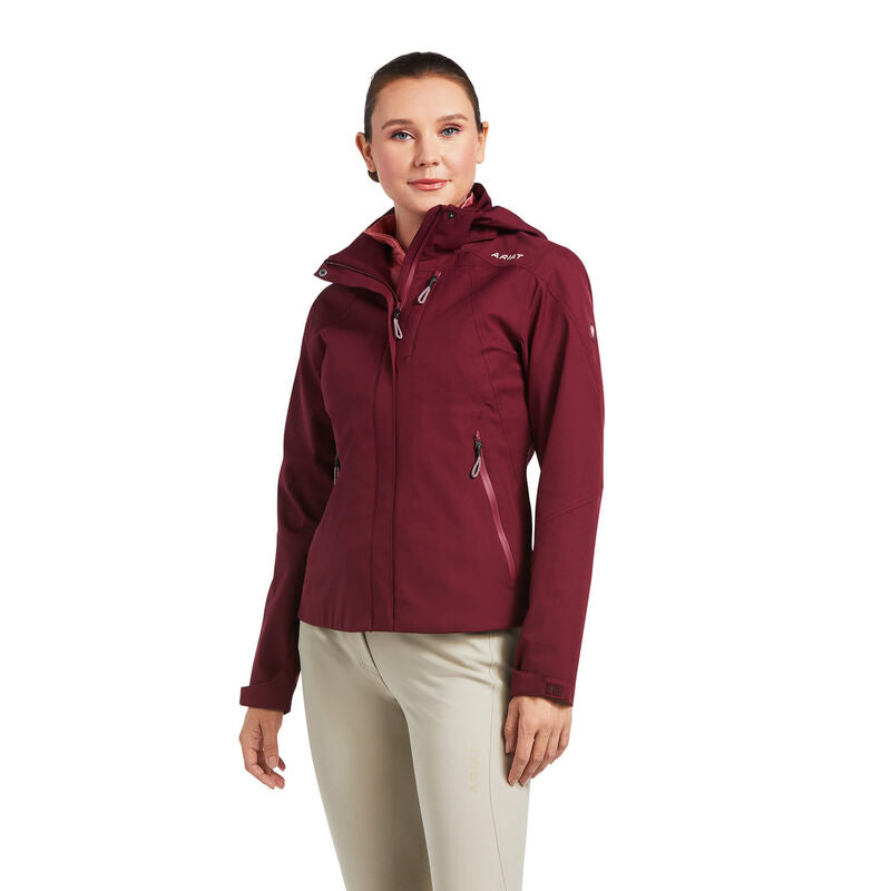 Ariat Wms Coastal Waterproof Jacket Zinfandel - Winter Black Friday Sale