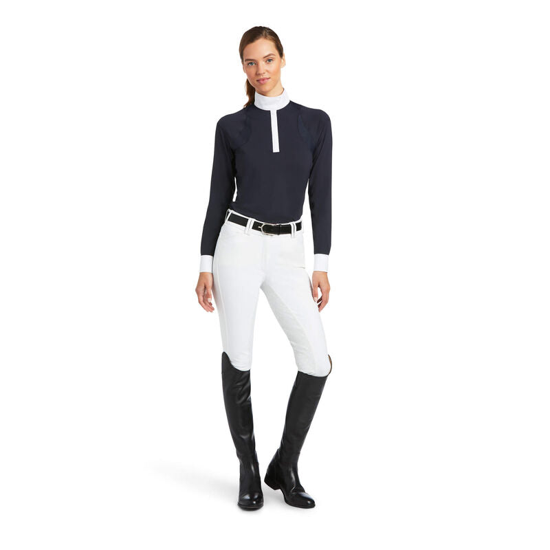 Ariat Wms Auburn LS Show Shirt Show Navy - Black Friday Sales