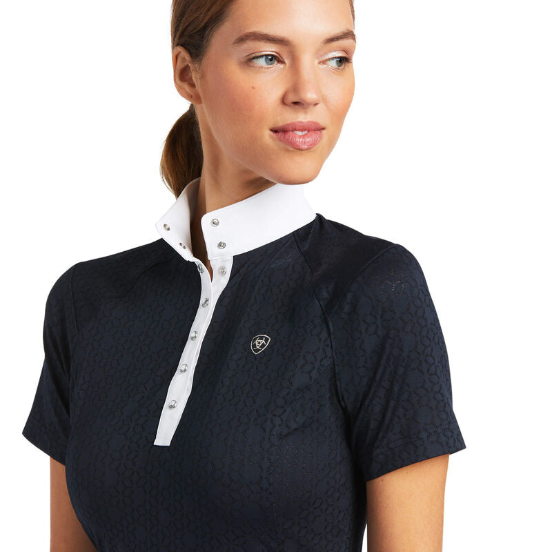 Ariat Wms ShowStopper SS Show Shirt Show Navy - Black Friday Sales