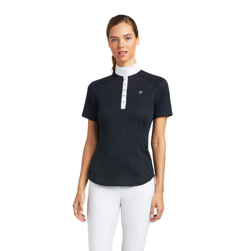 Ariat Wms ShowStopper SS Show Shirt Show Navy - Black Friday Sales