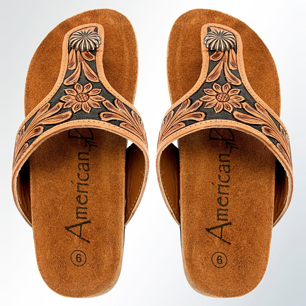 American Darling Tooled Leather Sandal