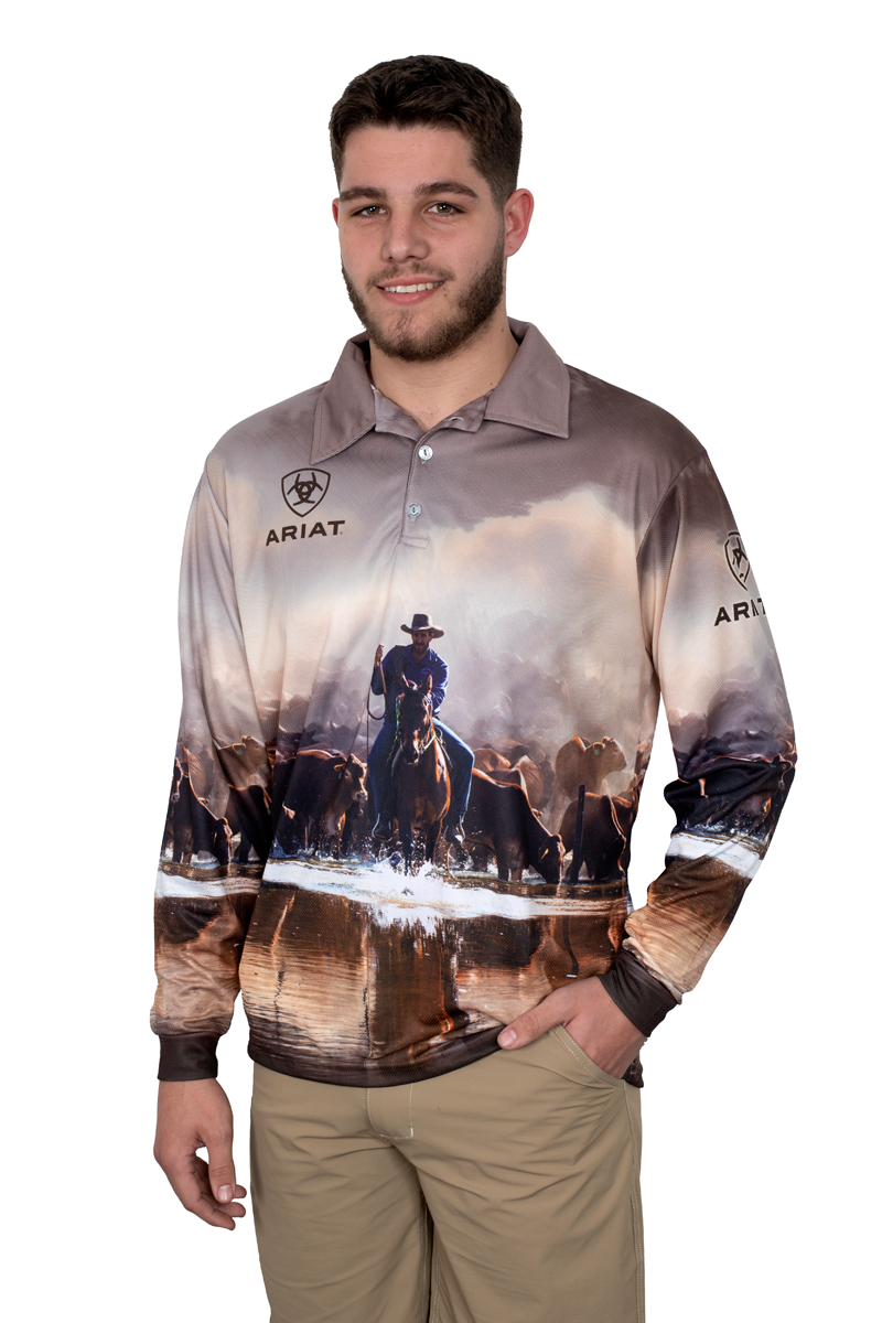 Ariat Mns Fishing Shirt Western Muster