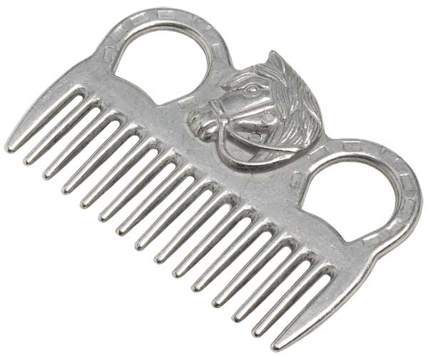 Mane Comb Aluminium Horse Head