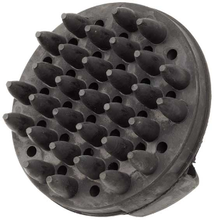 Rubber Grooming Comb - Groomer Curry Round