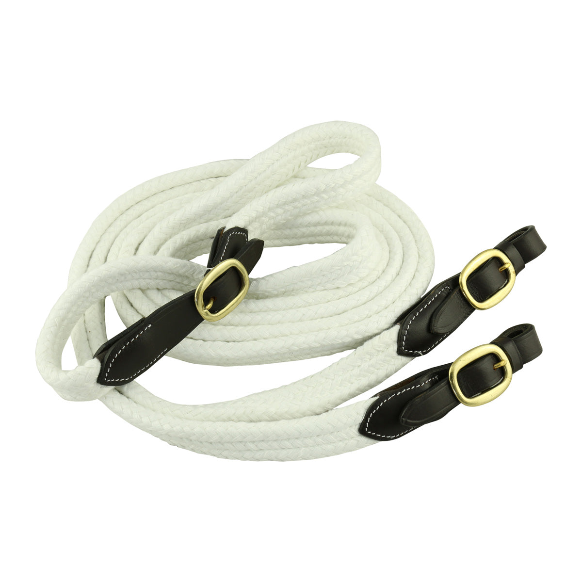 Red Centre Brass Cotton Reins