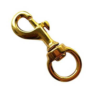 Heavy Brass Snaphook 27Mm Round Swivel Eye