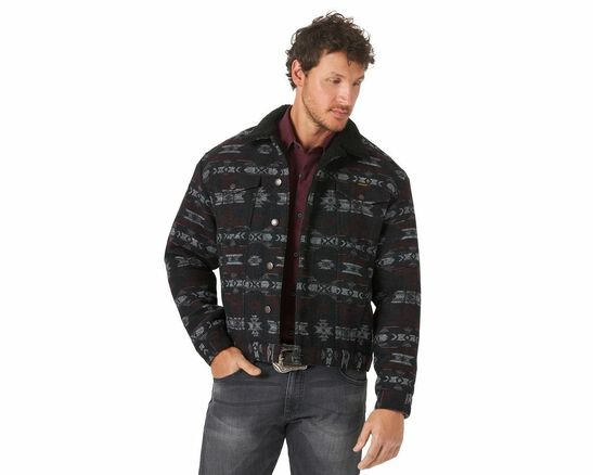 Wrangler Mens Sherpa Lined Jacket Sweet Briar