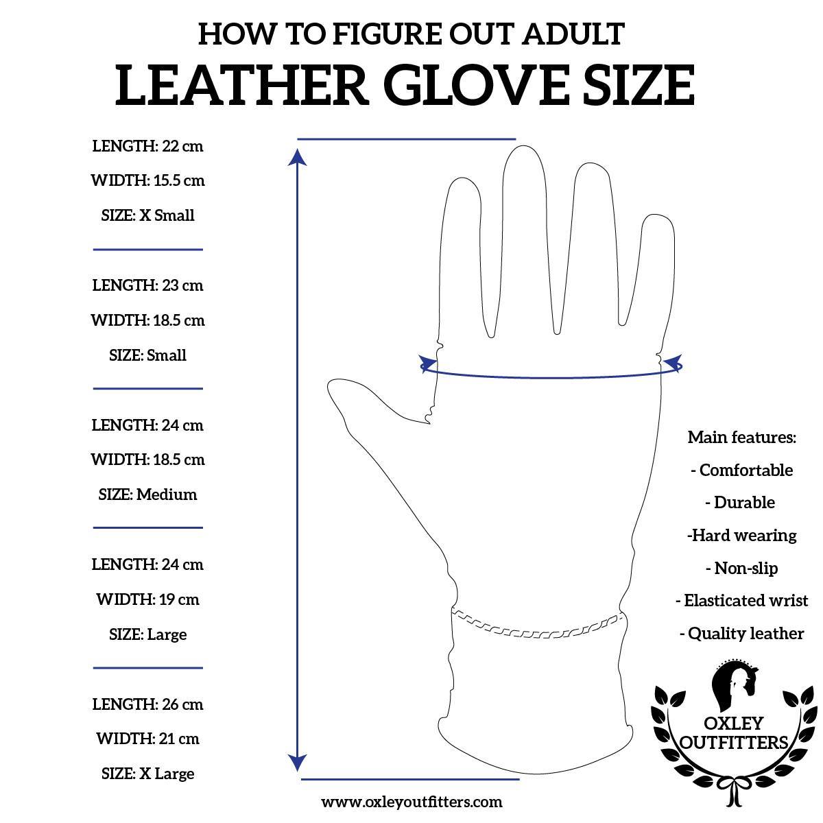Oxley Outfitters Black Leather Gloves