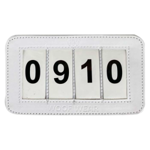 Woof Wear Saddlecloth Number Holder White