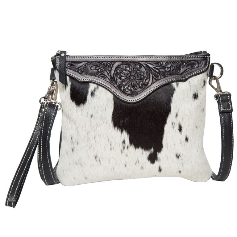 The Design Edge Costa Rica Tooling Leather Cowhide Clutch Bag