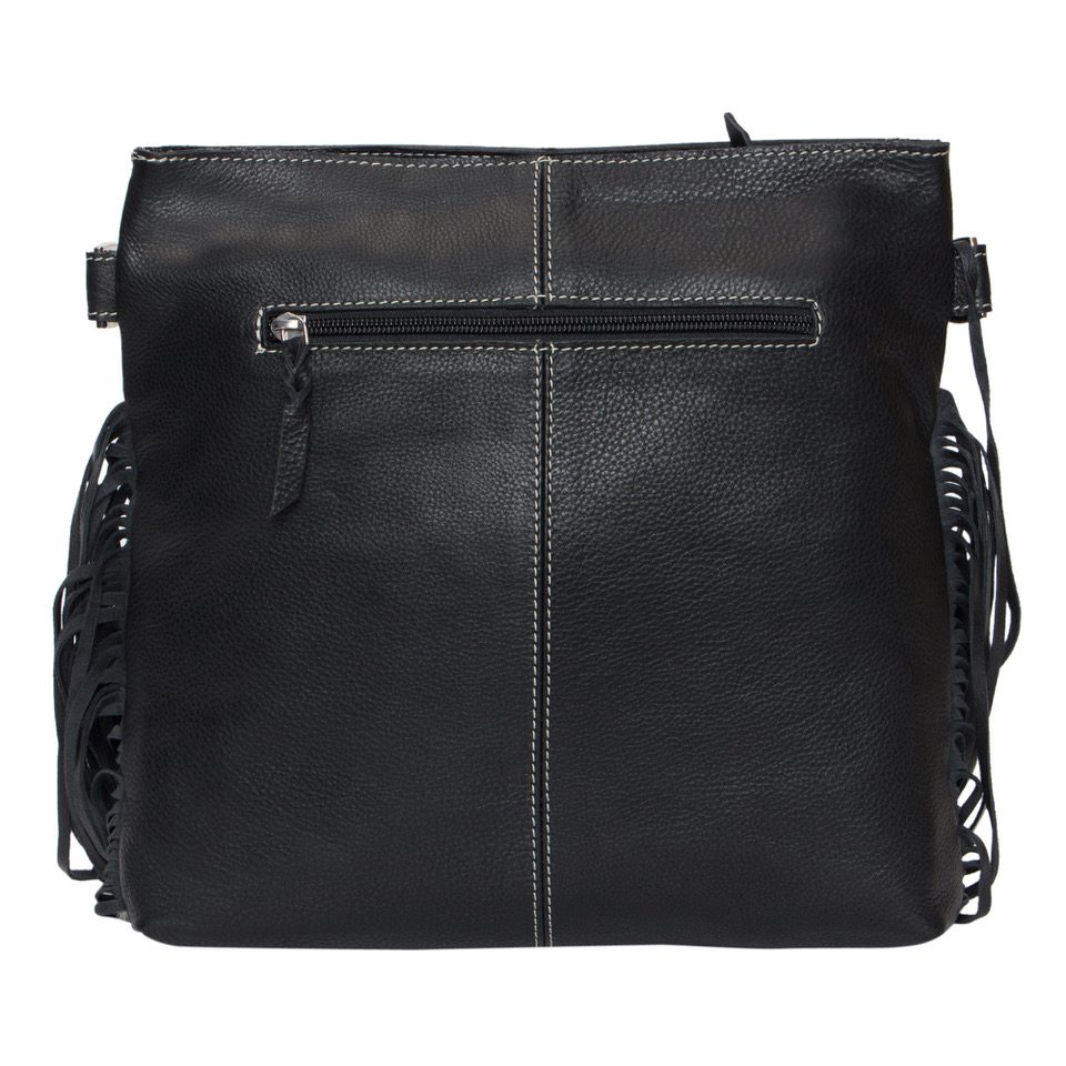 The Design Edge Tooling Leather Medium Sling Cowhide Bag