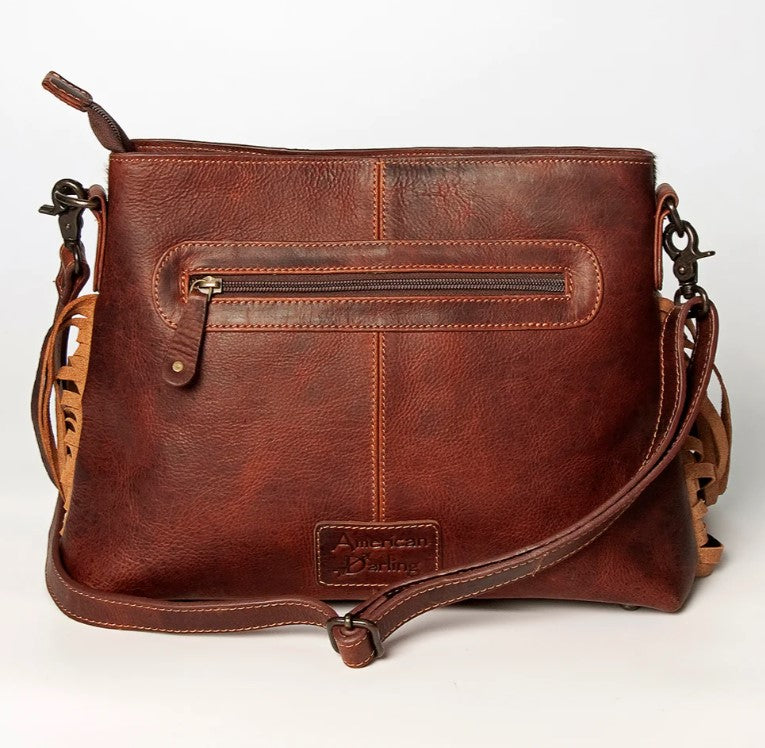 American Darling Cowhide Aztec Fringe Clutch