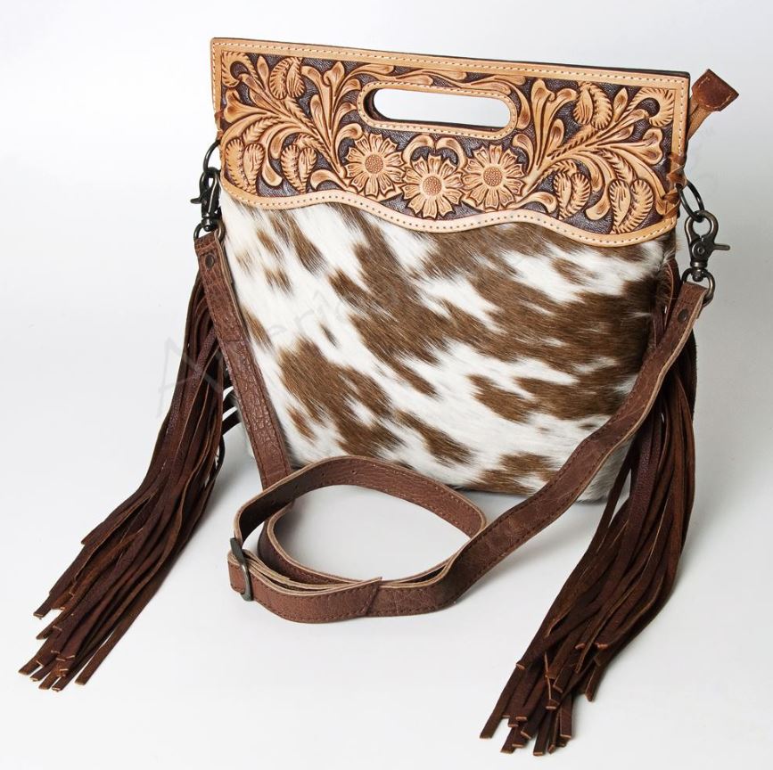 American Darling Cowhide Fringe Tote