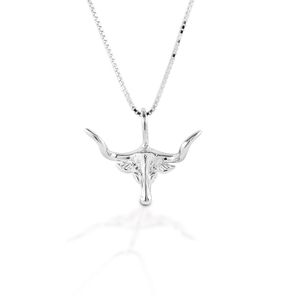 Kelly Herd Small Longhorn Necklace Sterling Silver