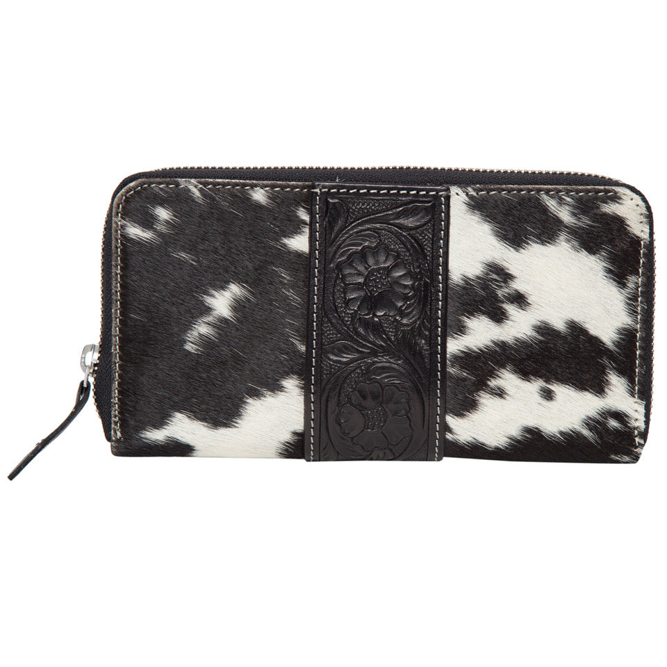 The Design Edge Salta Tooling Leather Cowhide Zippered Wallet