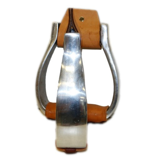 Aluminium Oxbows With Leather Treads | Horse Supplies - Stirrup Irons | Saddleworld Ipswich