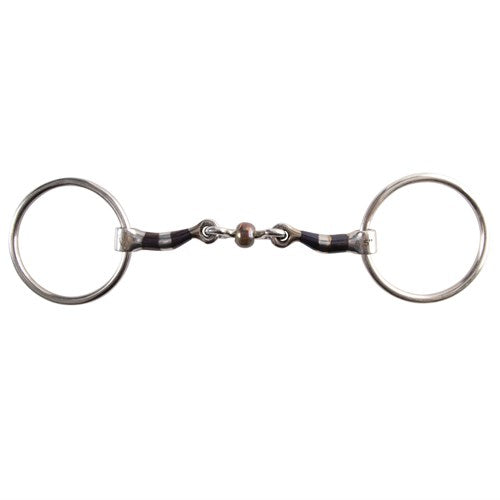 Blue Sweet Iron Loose Ring Bit with Copper Roller and Link