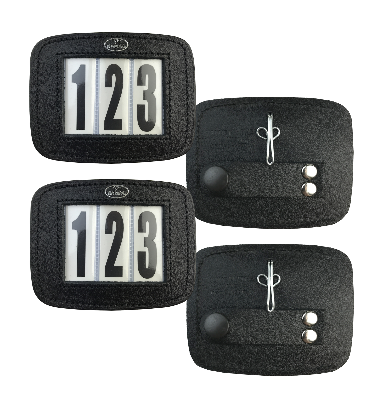 Hamag Leather Bridle Number Holders